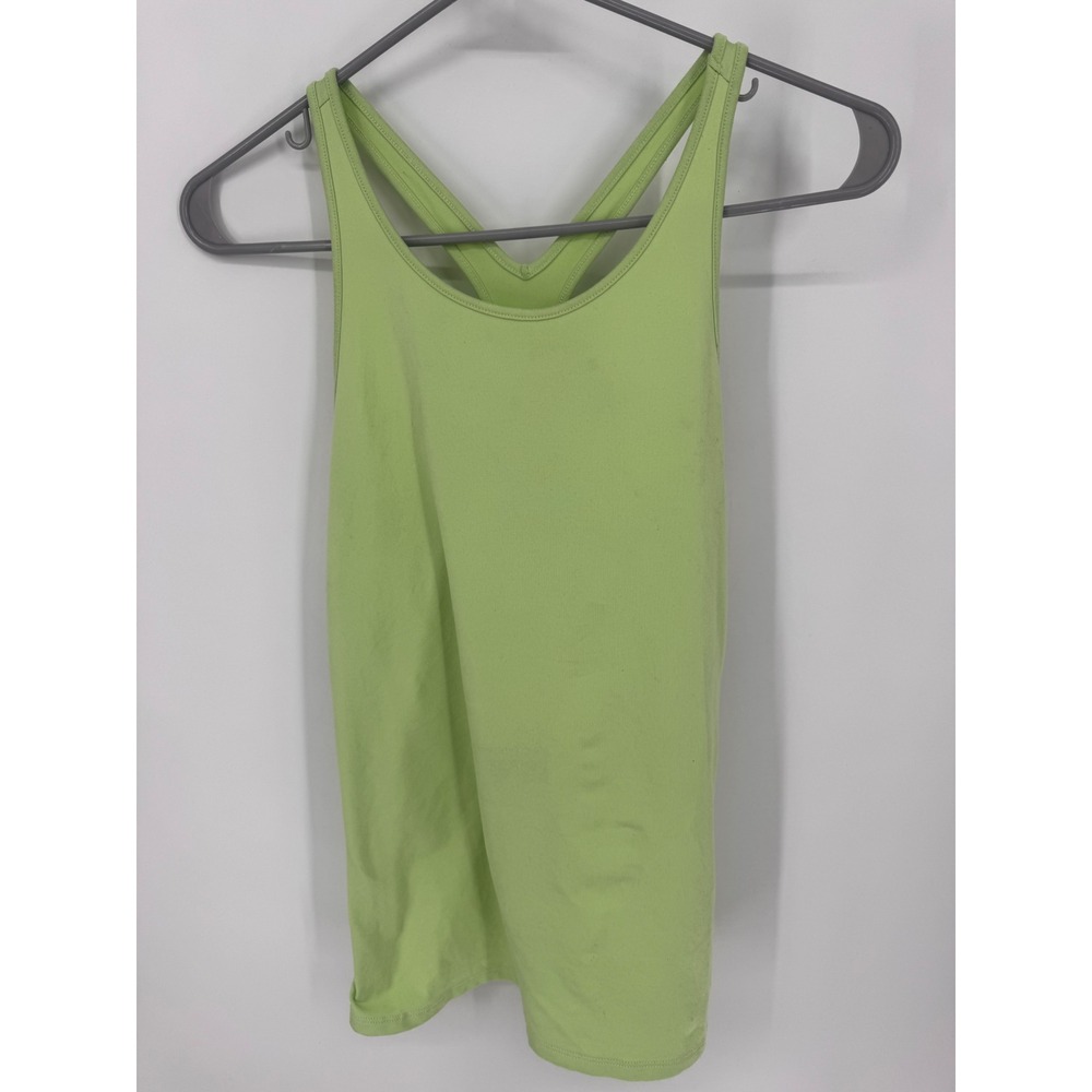 Alo Yoga Tank Top Womens Medium Lime Green Racerback Activewear Stretch